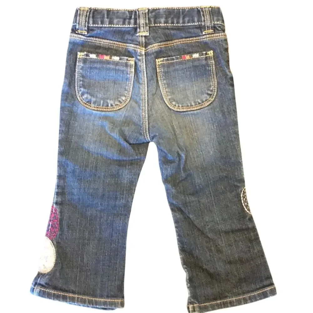 Baby Gap embroidered bootcut jeans